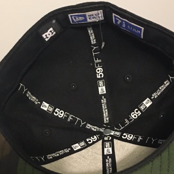 New Era 59fifty DG BASEBALL CAP Black w/ Camo Trim - Picture 4 of 6